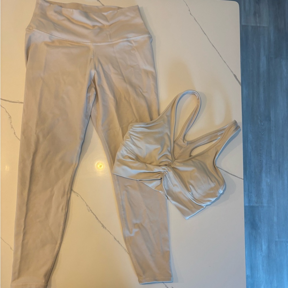 Cream Activewear Set